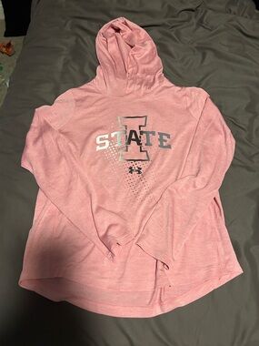 Under Armour Light Pink 'Iowa State' Hooded Pullover